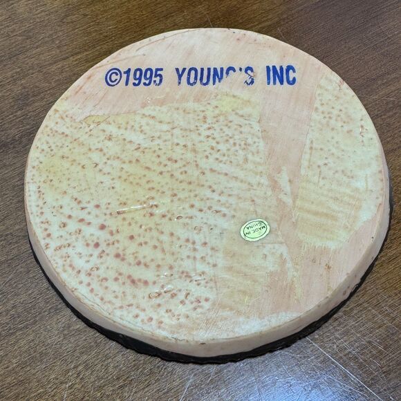 Vintage Decorative Fish Plate 3D Design 1995 Youngs Trout Fisherman Man Cave - Picture 4 of 5